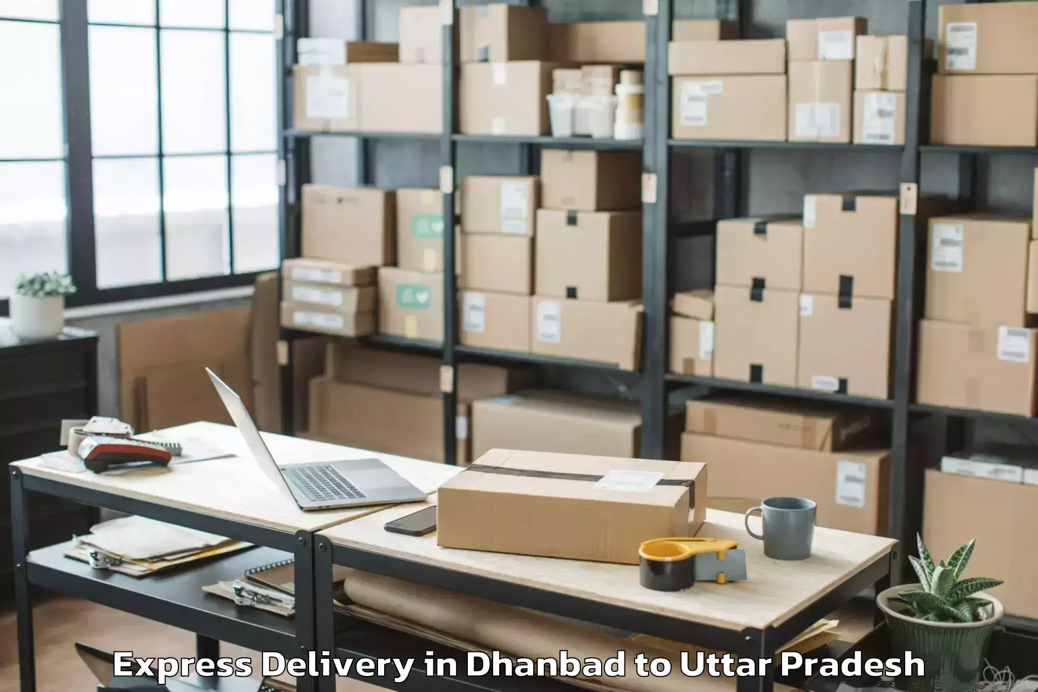 Top Dhanbad to Muhammadabad Express Delivery Available